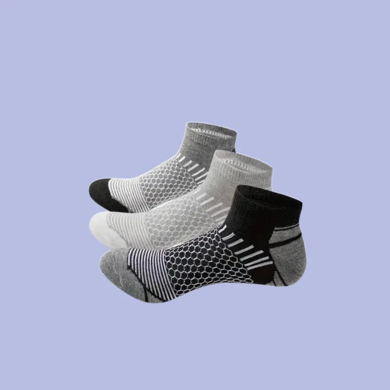 6/12 Pairs Men\'s Running Casual Sports Socks Waist Honeycomb Design Socks Gift New Spring Top Quality Short Athletic Ankle Socks