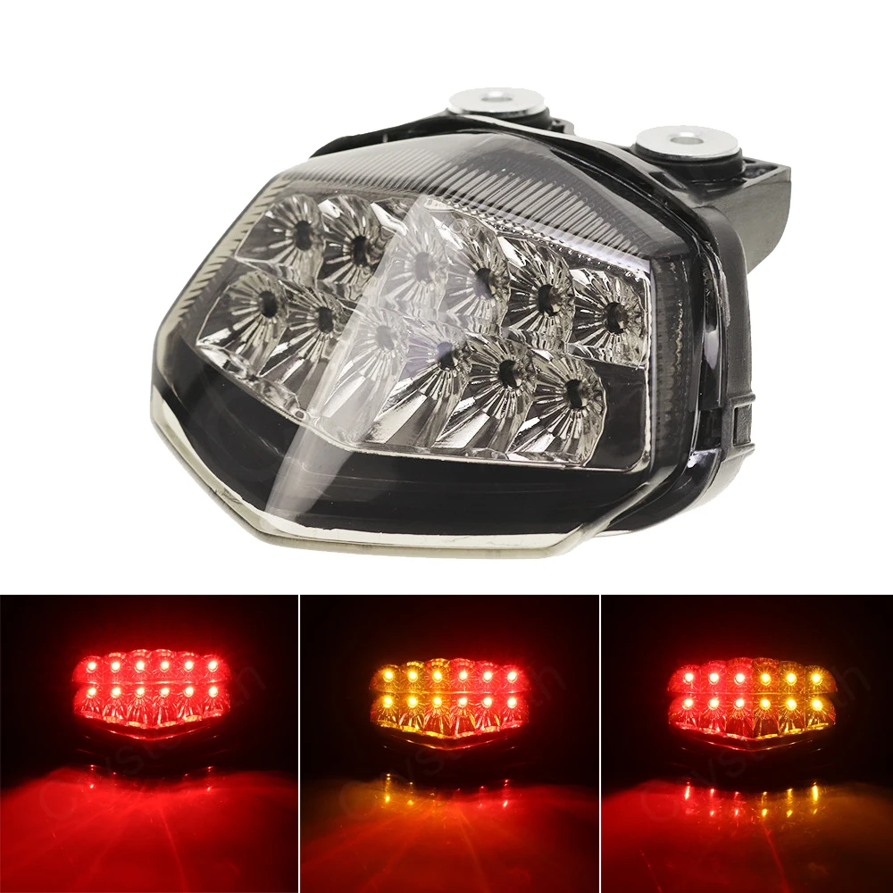 

For Kawasaki Ninja 250 250R 2008 2009 2010 2011 2012 Motorcycle Rear LED Turn Signal Tail Stop Light Lamp Integrated Accessories