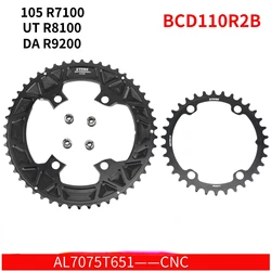 Stone 110bcd Double Chainring for Shi mano 105 R7100 UT R8100 DA R9200 Road Bike Round 52 36T 53 39T 54 40T 50 34 48 33T 46-32T