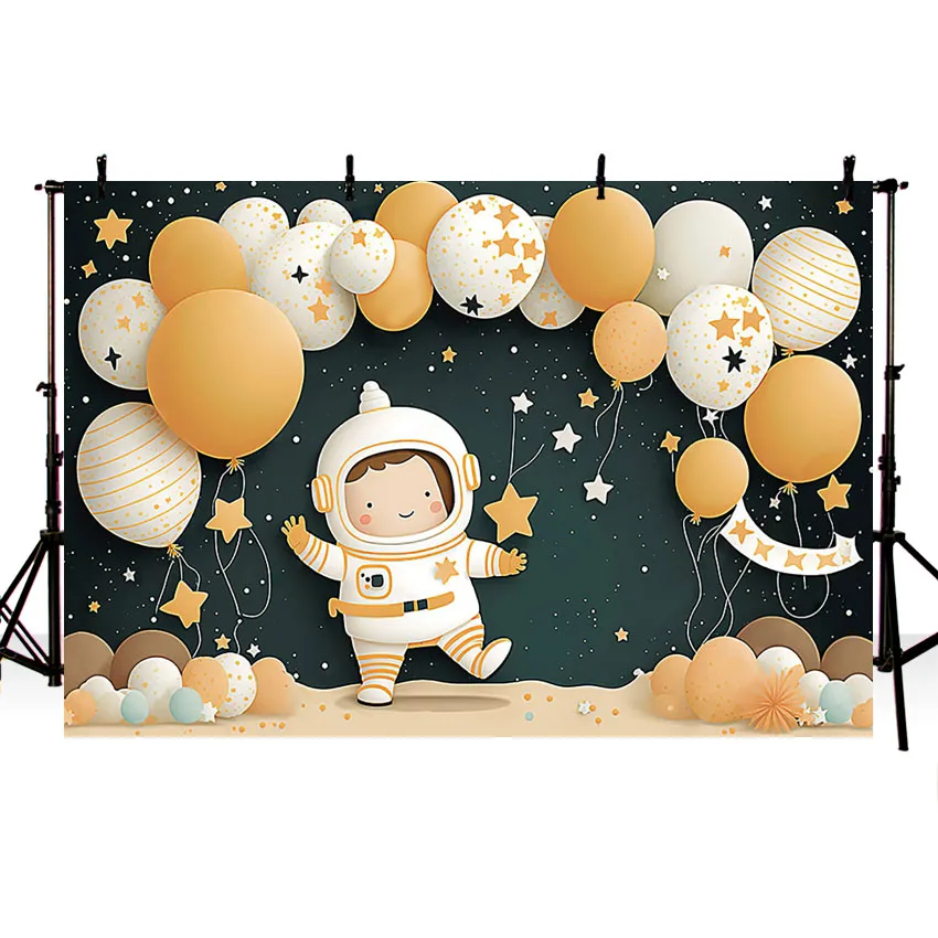 Mehofond Photography Background Universe Outer Space Astronaut Galaxy Planet Star Boy Birthday Party Decor Backdrop Photo Studio