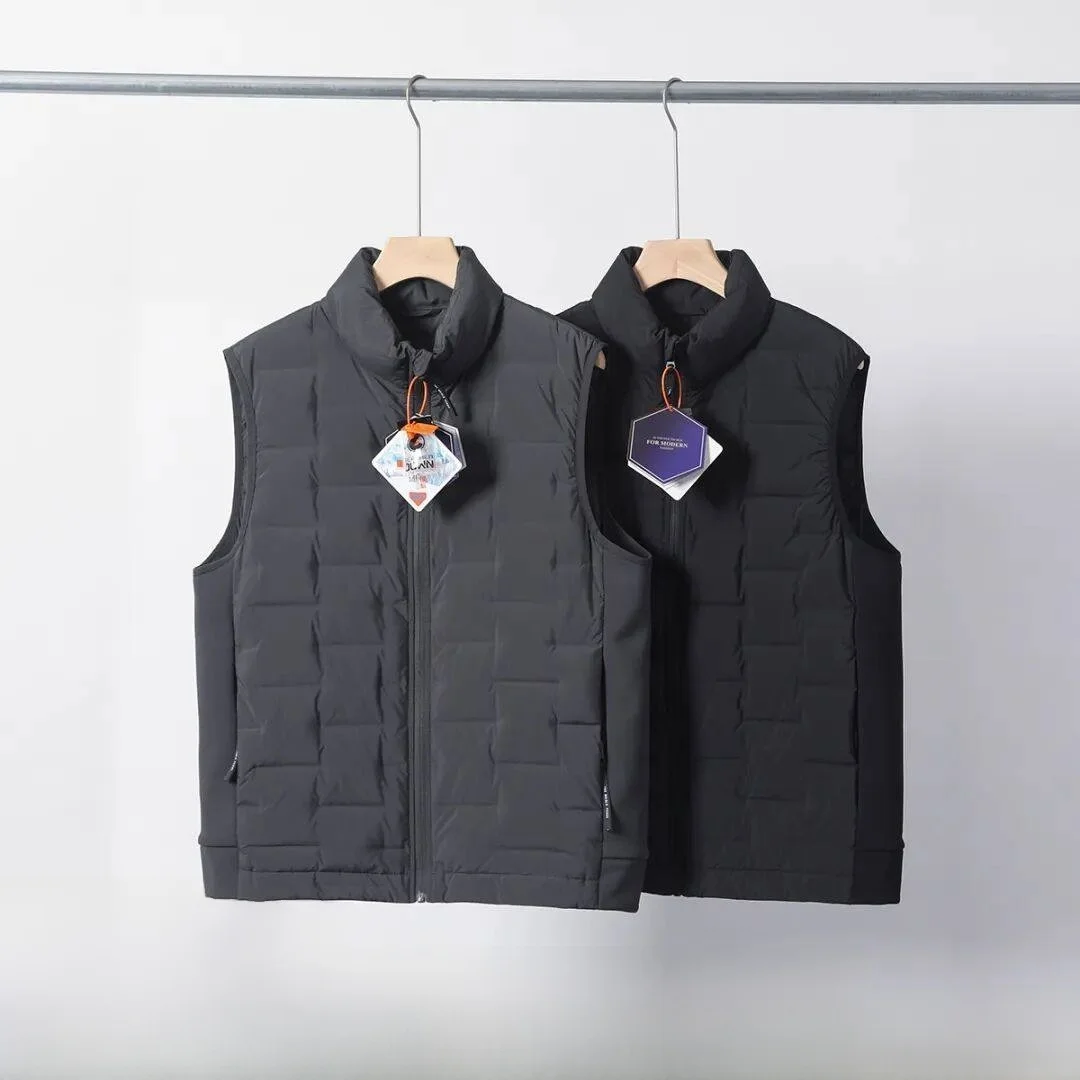 

Высококачественный мужской зимний жилет Fce Jaet с воротником-стойкой, теплый выбор, национальная стойка 90, верхняя одежда из ду-пуха