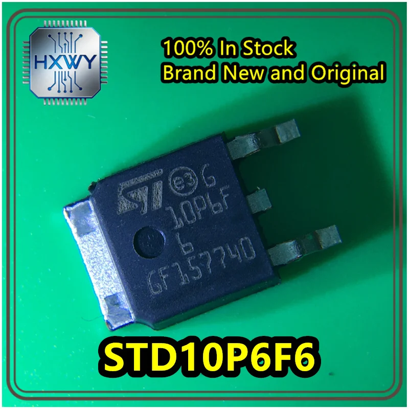 (100/500 Pieces) STD10P6F6 10P6F TO252 P-channel 60V 10A Brand New Original Stock IC