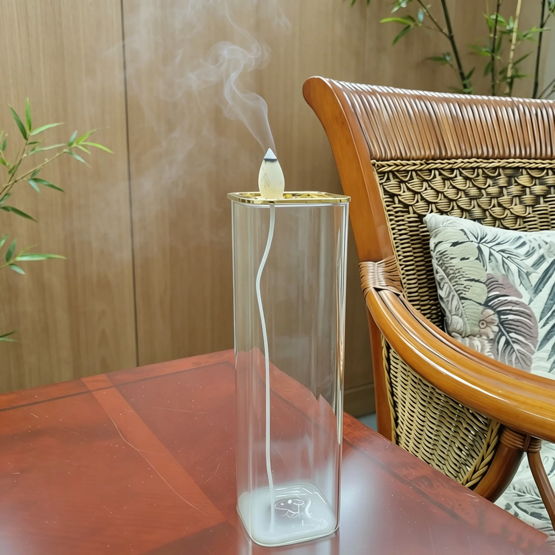 Premium Creative Glass Backflow Incense Burner 2 in 1 Metal Holder Modern Home Aromatherapy Orna