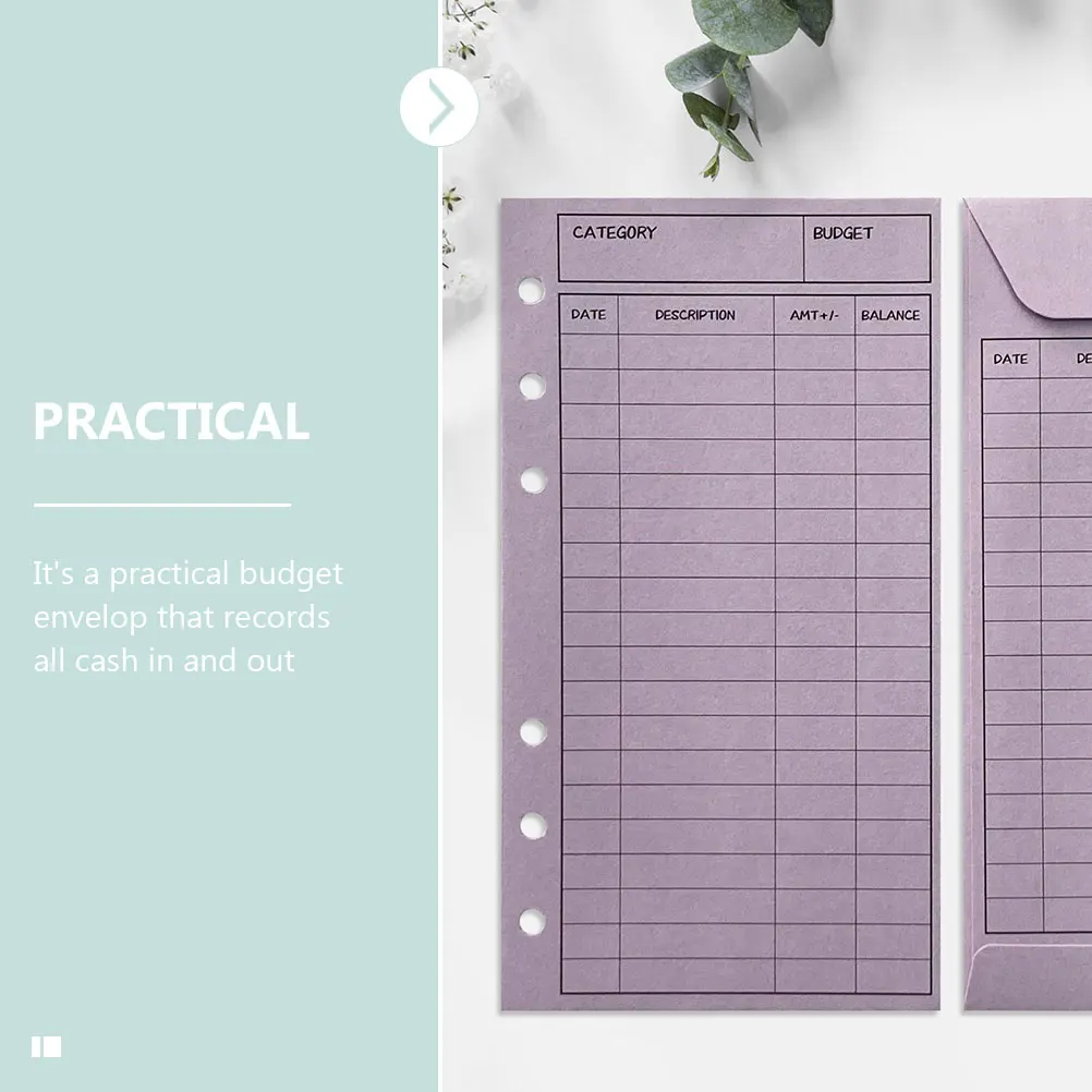 

12 Pcs Colored Card Envelopes Set Budget Planner Supplies Cash Envelopes Tracker Sheets Home Office School