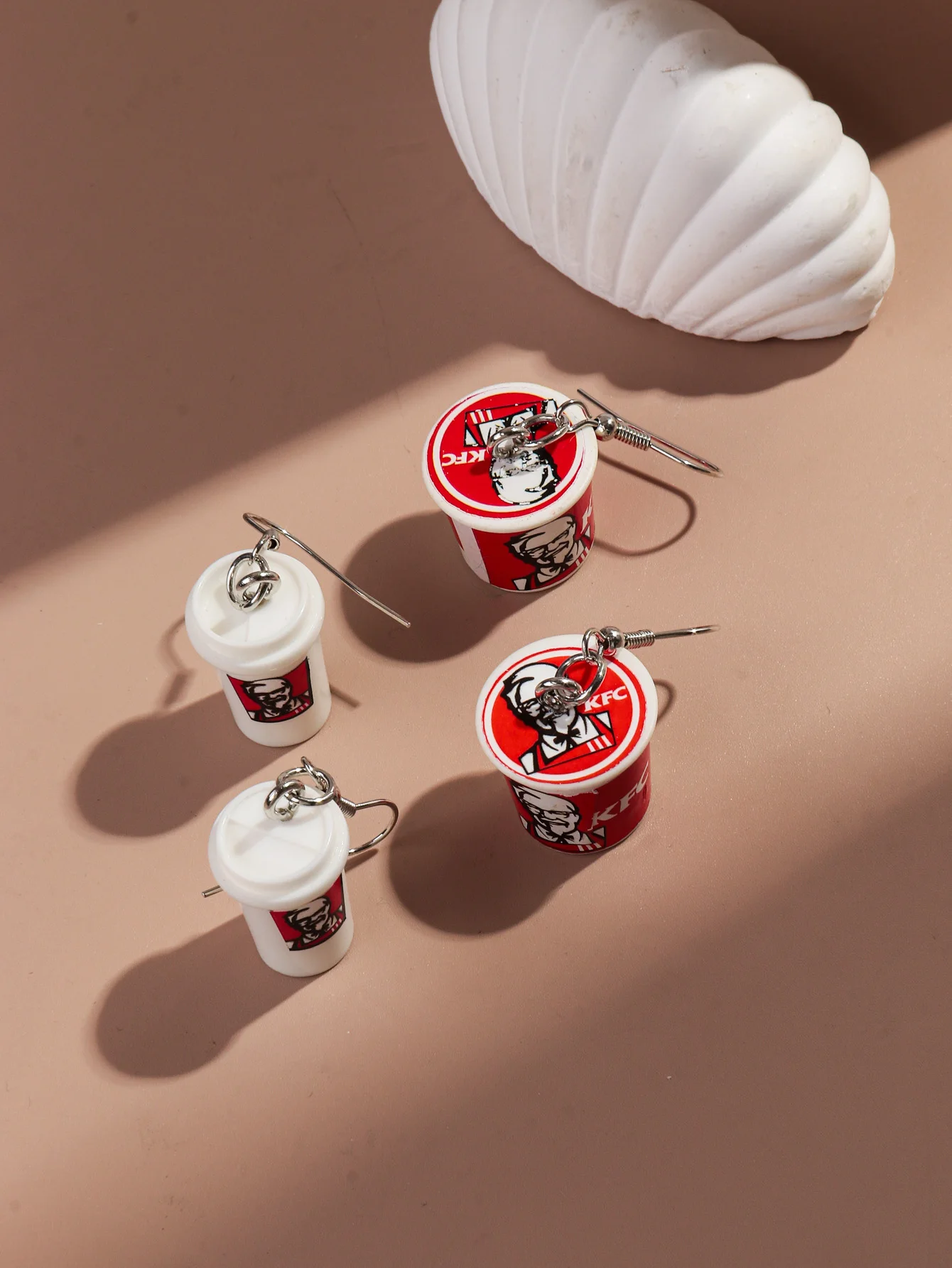 راتنج ثلاثي الأبعاد للأطعمة والبطاطس المقلية إسقاط أقراط للنساء ، محاكاة زجاجة شرب ، قرط متدلي ، هدايا مجوهرات ، جديد ، لطيف