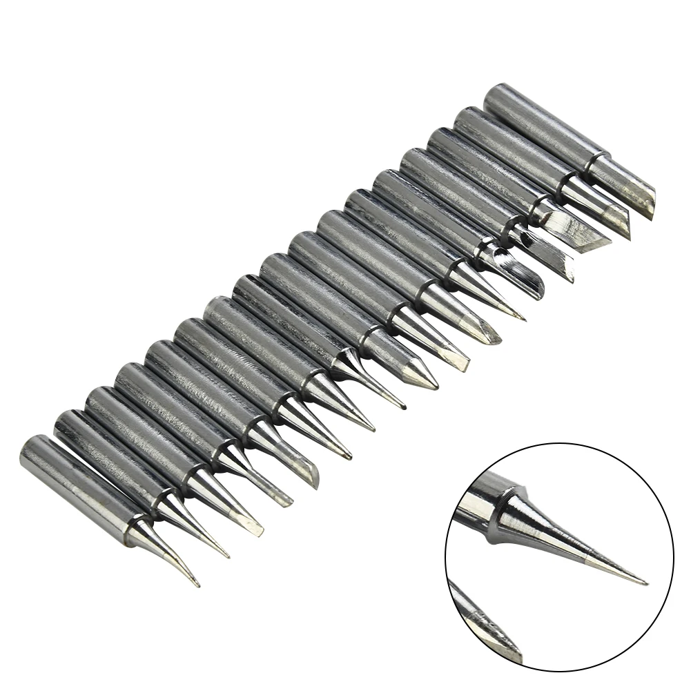 Ponta de ferro de solda de 4.1mm/0.16 polegadas 6.5mm/0.26 polegadas 900m-t estação de solda de ponta de ferro de solda sem chumbo 17 peças prática