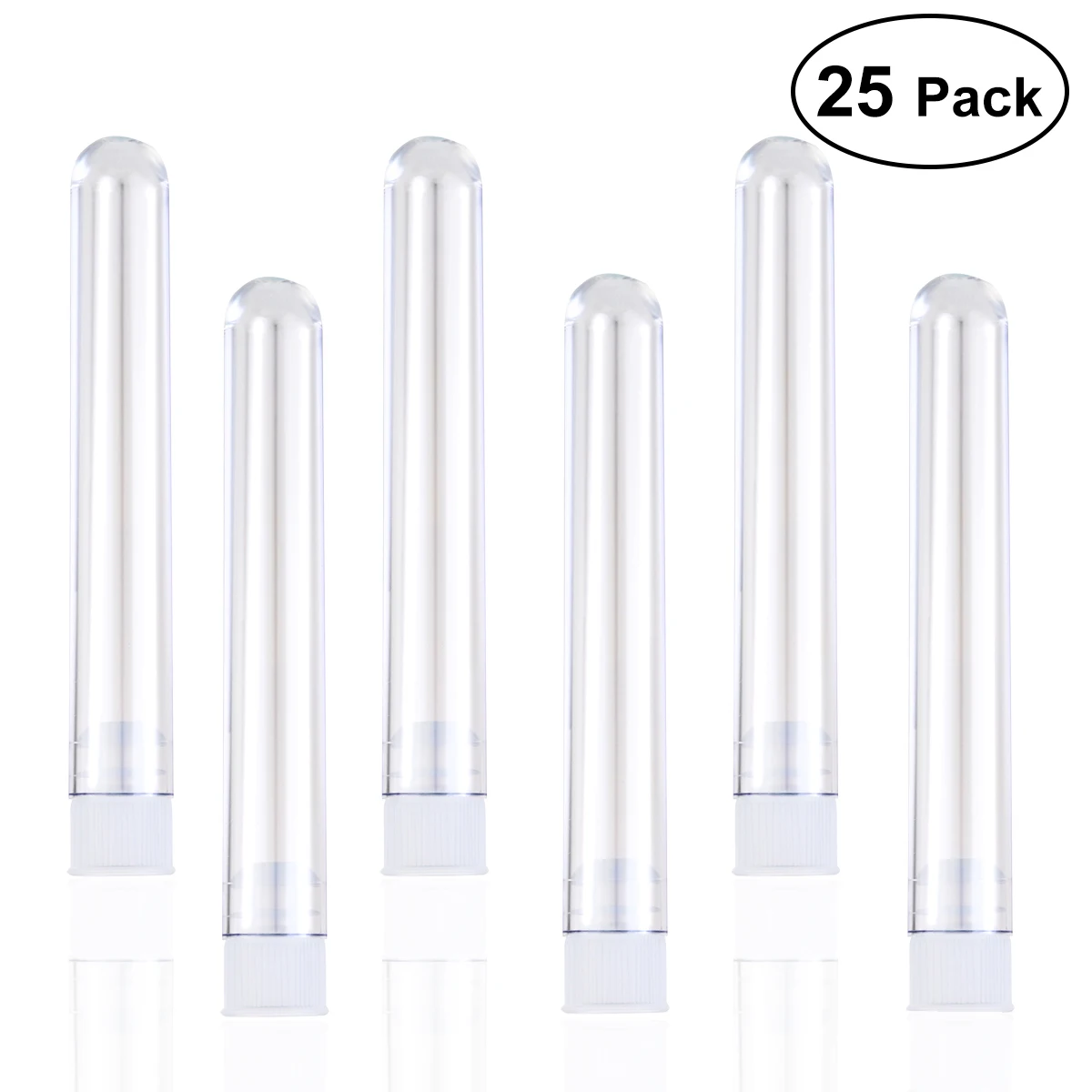 

25Pcs Transparent Plastic Test Tubes With Cap 5ml Sample Storage Tubes Gift Containers