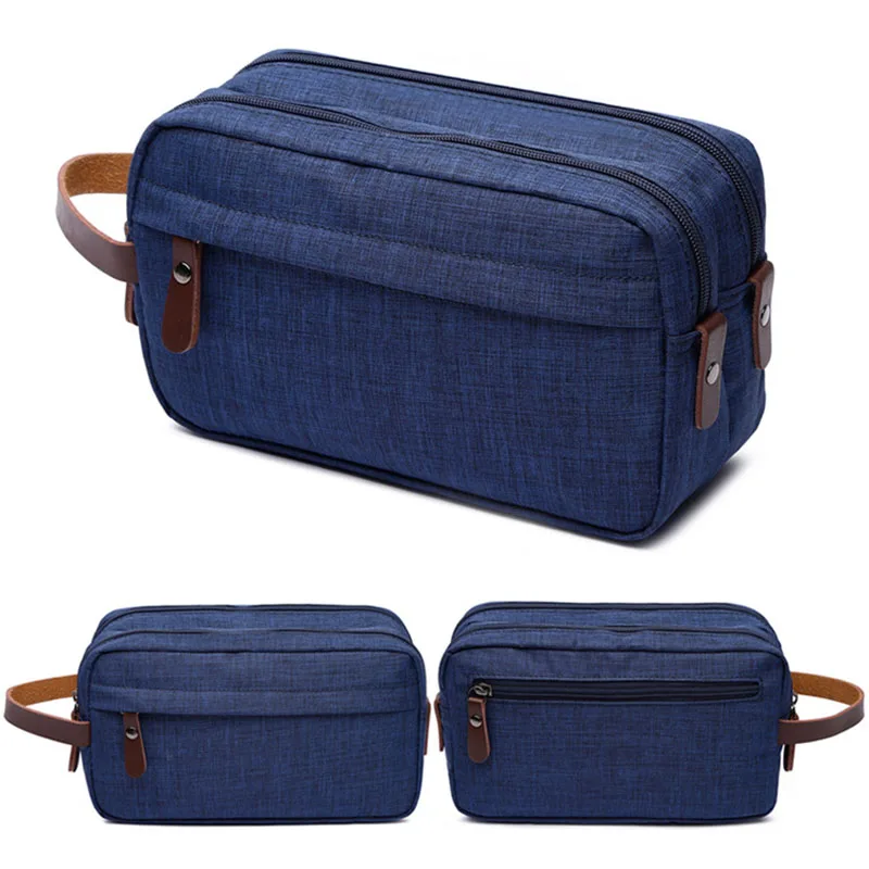 Sac à cosmétiques fourre-tout de grande capacité pour hommes et femmes, trousse de toilette étanche, trousse de maquillage portable, trousse de voyage, essentiel de la présidence