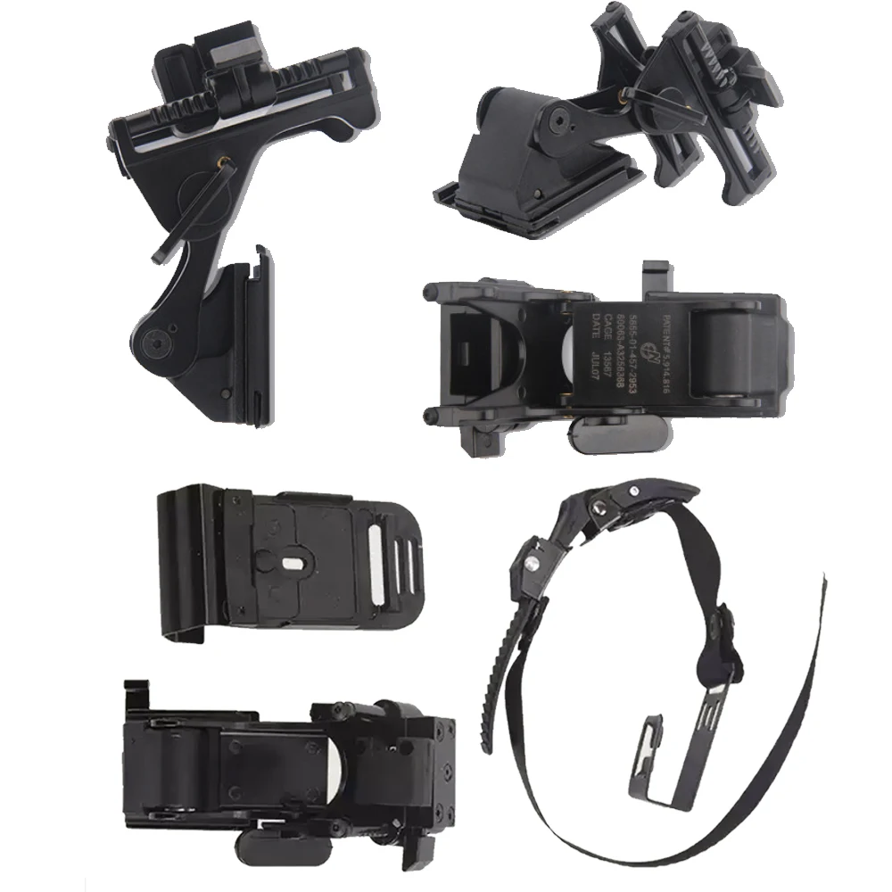 

Tactical M88 MICH Helmet NVG Mount Kit: Night Vision Goggle Shroud Base + L4G24 Rhino Mount + Bungee Lanyard Set