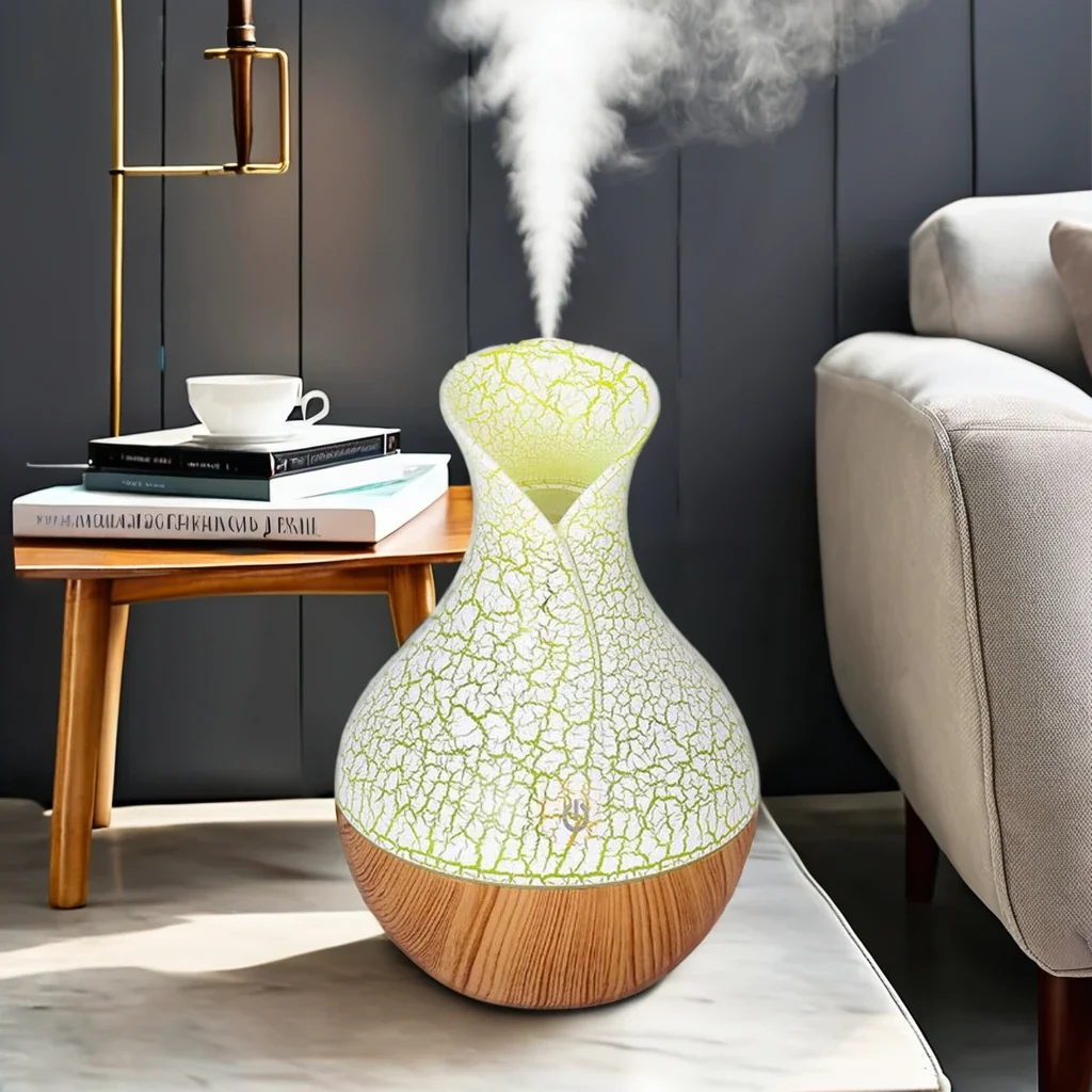 

Hot Sale 7 Color Led Light Mini Air Perfume Diffuser Usb Aroma Diffuser Wood Grain Essential Oil Diffuser Home Aromatherapy