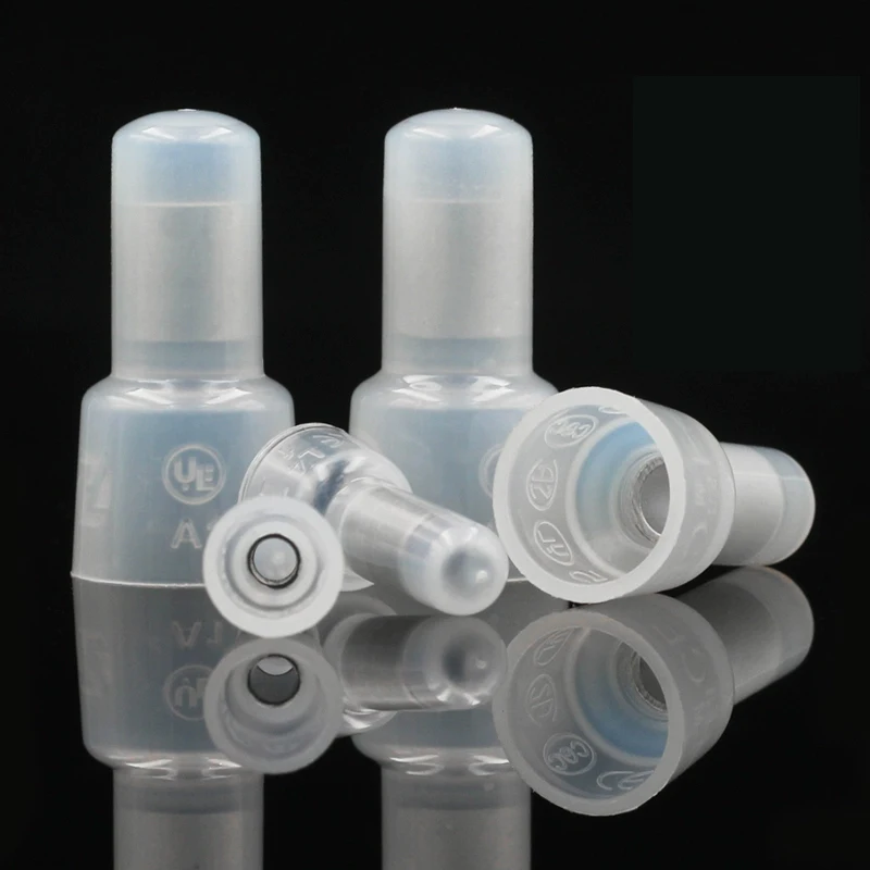 120/100 Buah Tutup Crimp Ujung Tertutup 22-16 16-14 12-10 AWG Terminal Konektor Kawat Pengukur ZiiZ Putih