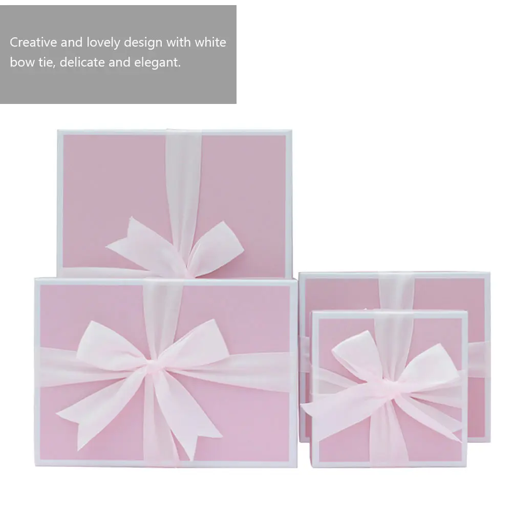 

Gift Cardboard Durable Exquisite Craftsmanship Wedding Christmas Present Bow Tie Packaging Storage Case Treat Gifts