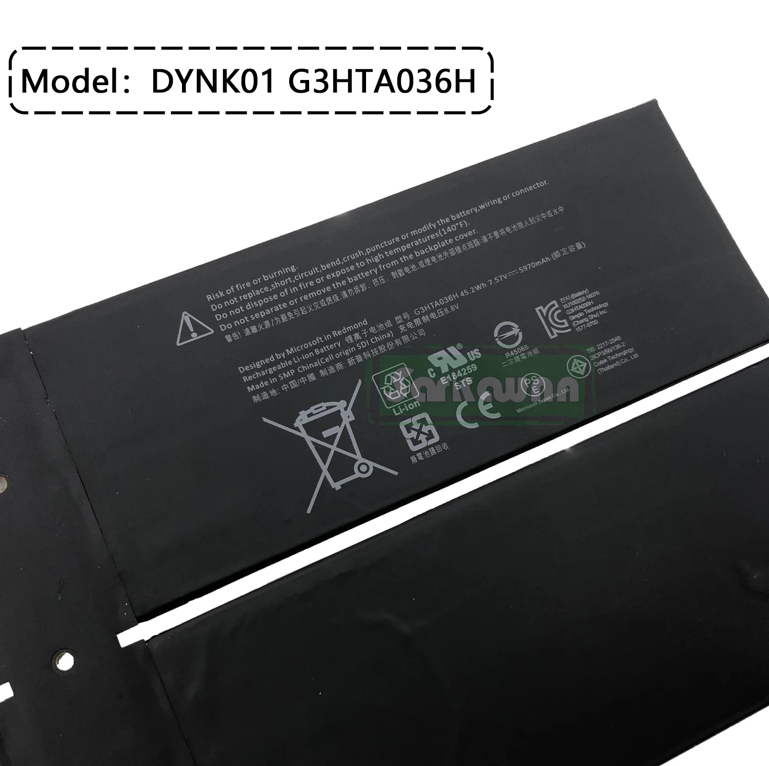 SARKAWNN 4 CELLE DYNK01 1769 G3HTA036H Batteria Del Computer Portatile PER Superficie Del Computer Portatile 1st Gen 1769 2017 DYNK01 G3HTA036H