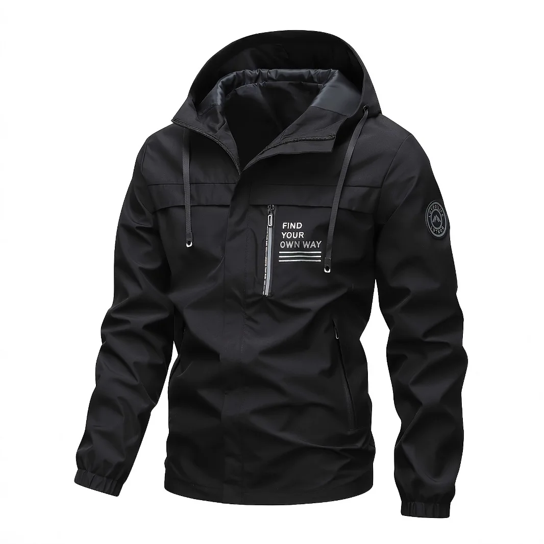 

Anti-wrinkle Waterproof Windbreaker Men's New Casual Outdoor Sports Coat Luxury Trendy Y2K Spring Autumn Hiking Windproof Jacket