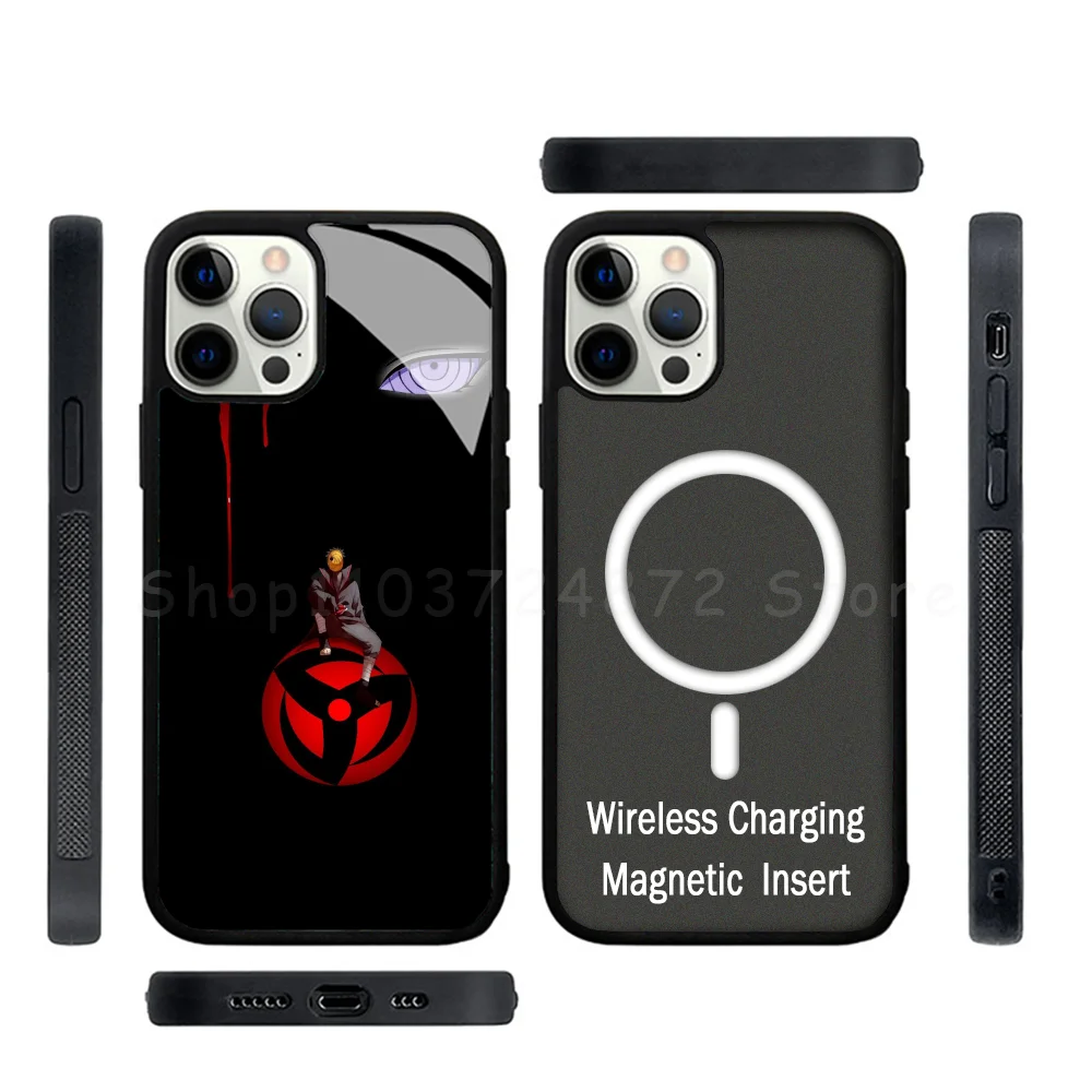 N-Naruto Phone Case Strong Magnetic For IPhone 15 14 13 Pro Max Alex Mirror For Magsafe Wireless Charging Cover