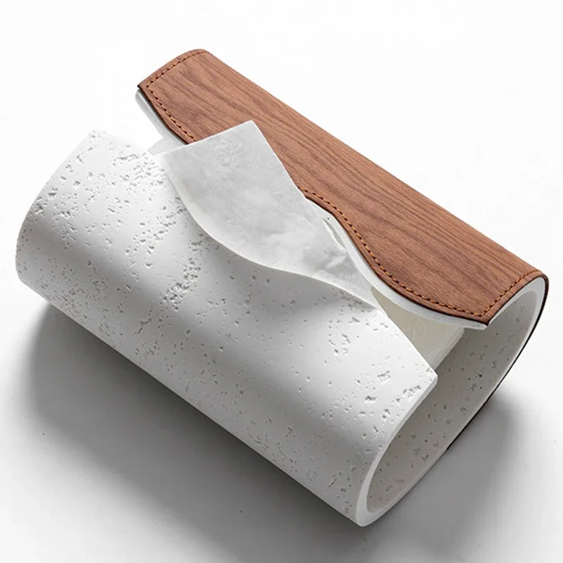 cave-stone-tissue-box-advanced-sense-living-room-luxury-walnut-leather-paper-box-creative-paper-box-home-decoration