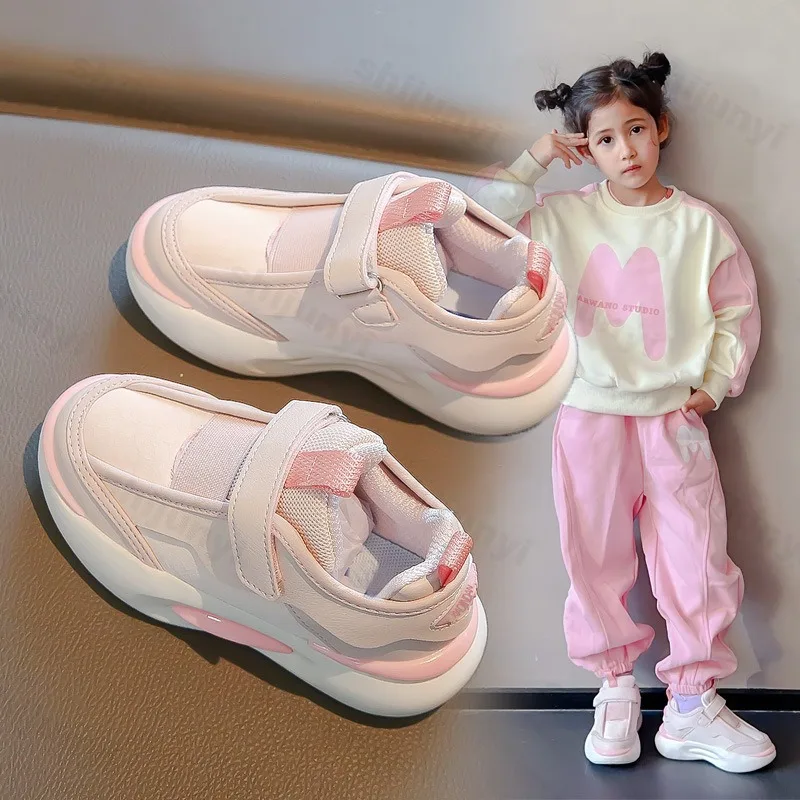 

Детские повседневные кроссовки, весна 2026, дышащая спортивная обувь с сеткой на толстой подошве, детская прогулочная обувь, Нескользящая обувь для мальчиков и девочек