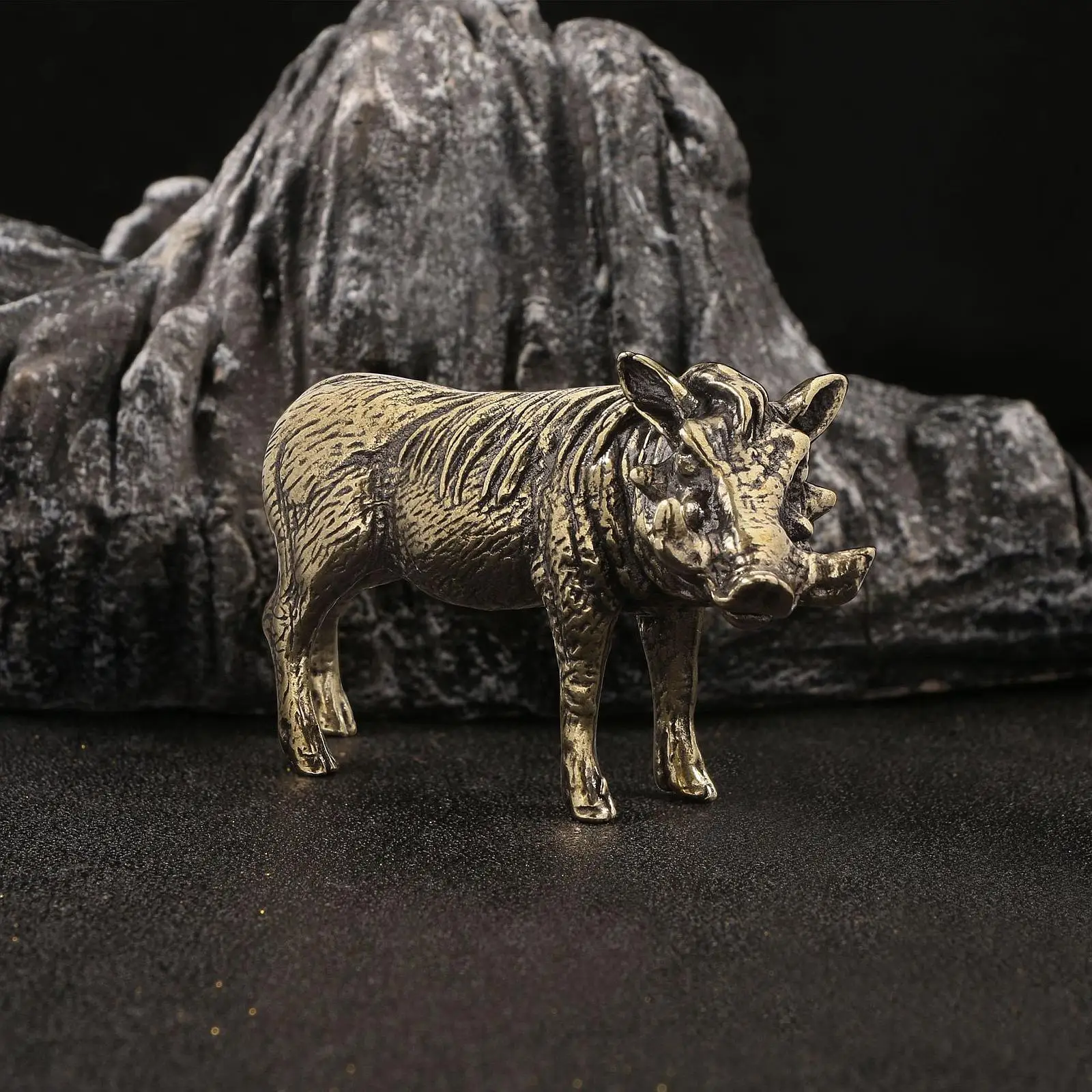 

Латунная фигурка, орнамент, винтажная статуя кабана для домашнего стола, гостиной