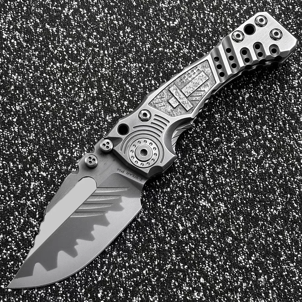 Coltello pieghevole T1 per carichi pesanti Z-Wear lama TC4 manico in lega di titanio campeggio sopravvivenza esterna coltello da caccia strumento di difesa per escursionismo