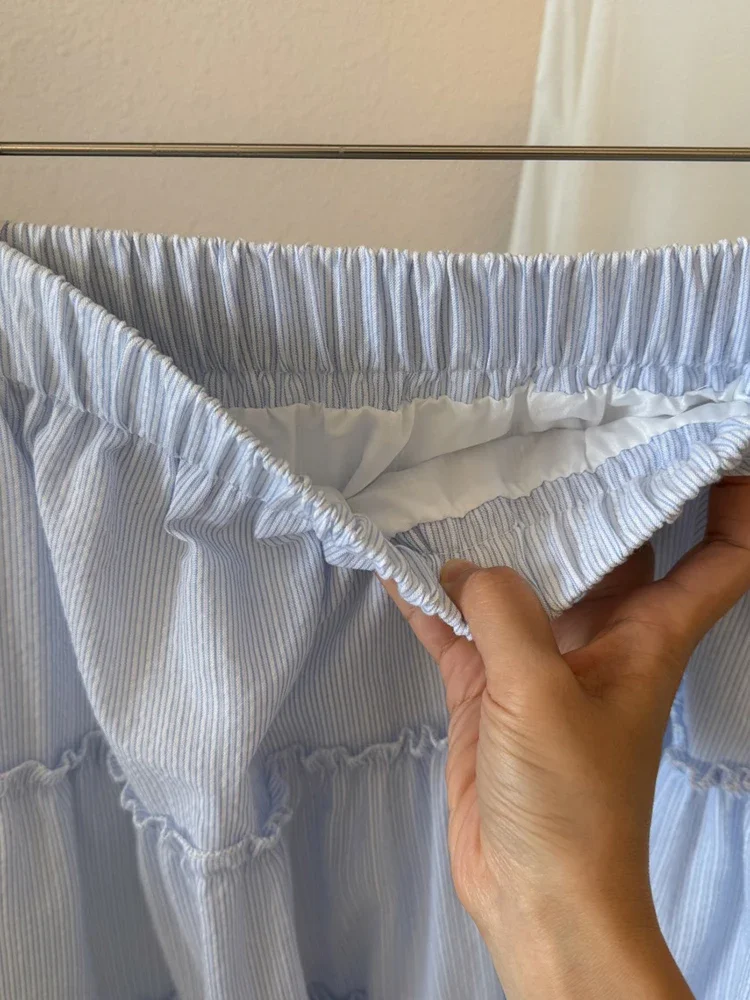 Korean Sweet Cake Skirt Casual Versatile A-line Half length Skirt Summer New Fashion High Waisted Patchwork Skirt