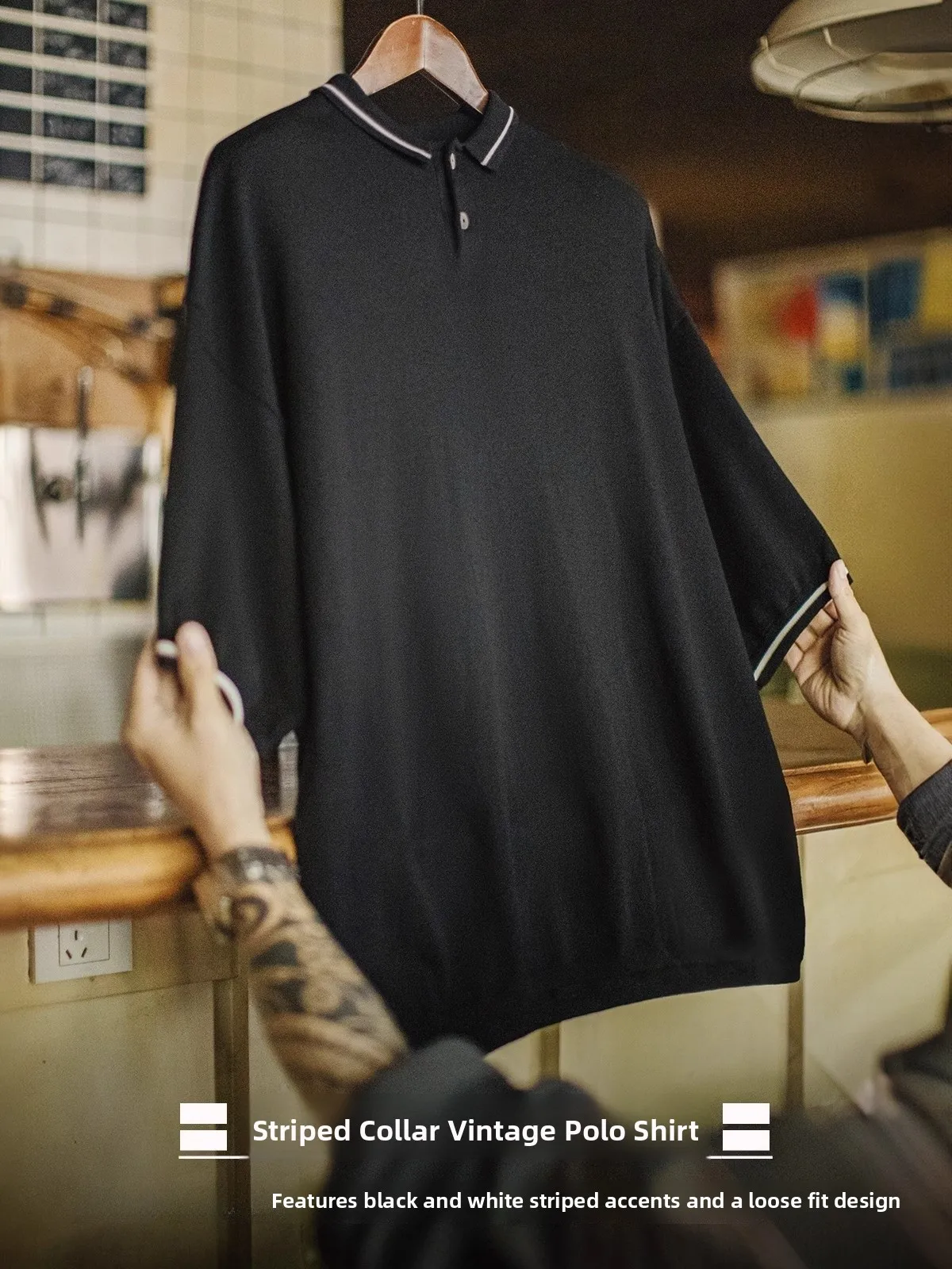 Maden American Functional  Shirt Black Loose Drapey Short Sleeve Men Summer T-Shirt Youth Popular Style Regular Sleeve Le...