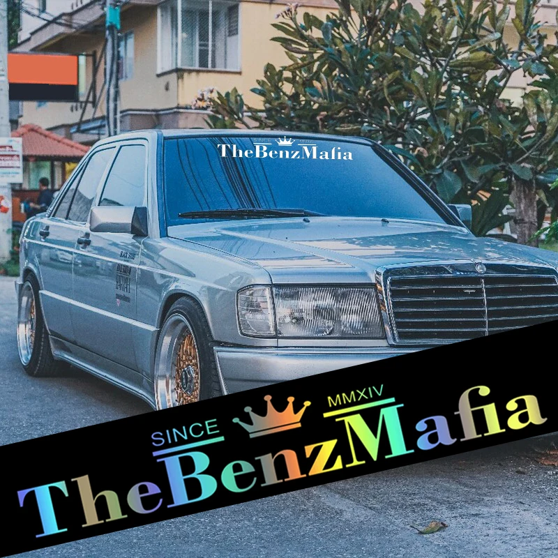 

TheBenzMafia English Letters Creative Car Windshield Sticker Car Window Bumper Body Decoration Vinyl Decal Sticker