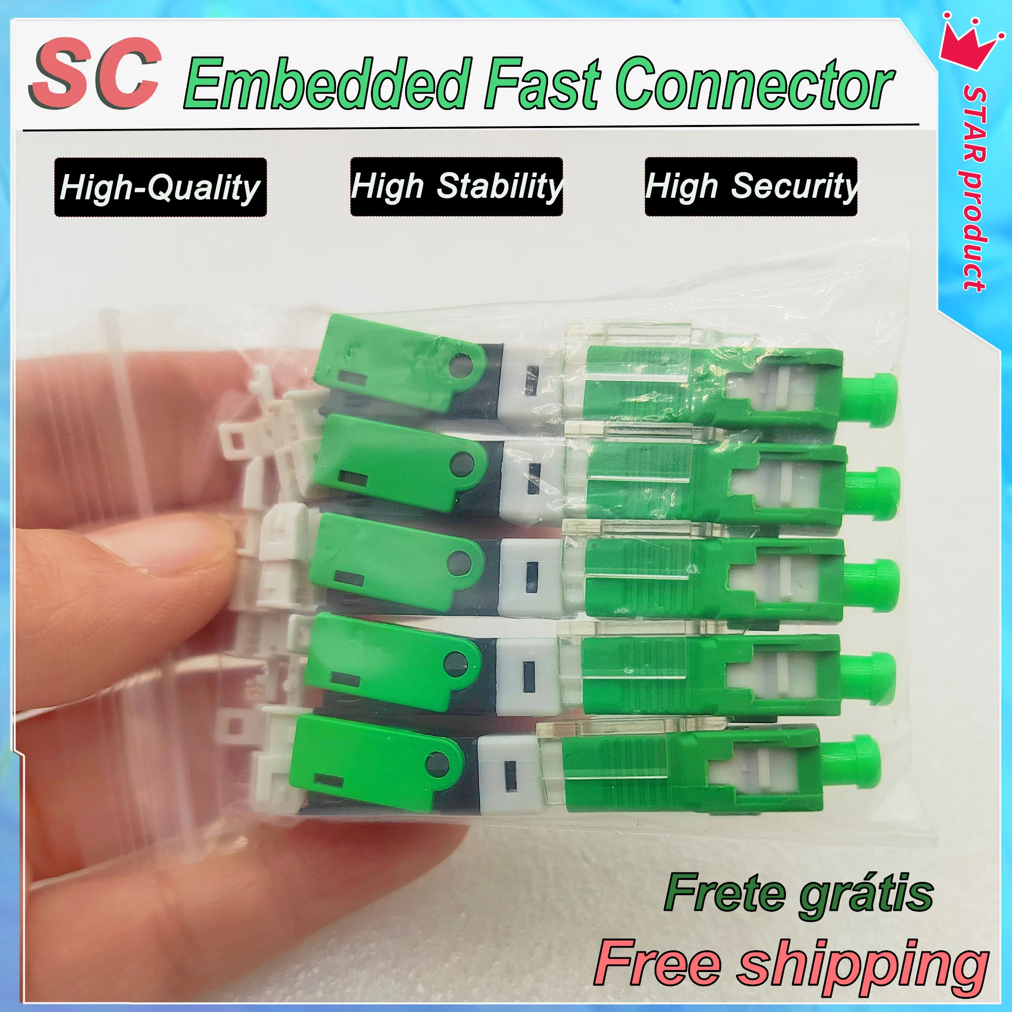 ESC250D Fiber optic fast connector SC APU/UPC Fiber Optic Adapter Quick Field Assembly Kit FTTH SM Optical Quick Connector