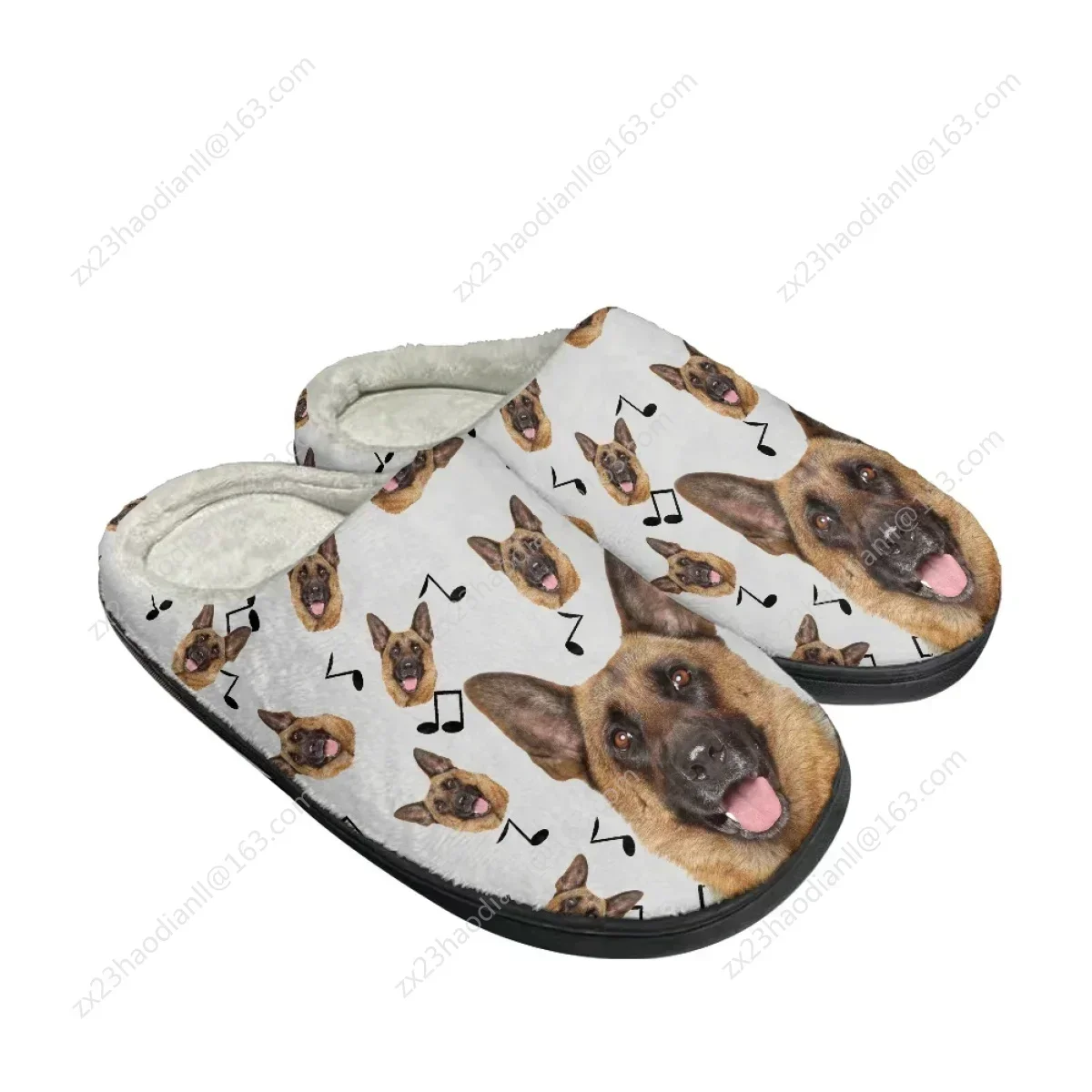Music Dog Printed Women's Cotton Slippers Non-slip Warm Floor Shoes Dropshipping Comfortable Casual Lady Slipper Zapatos Planos