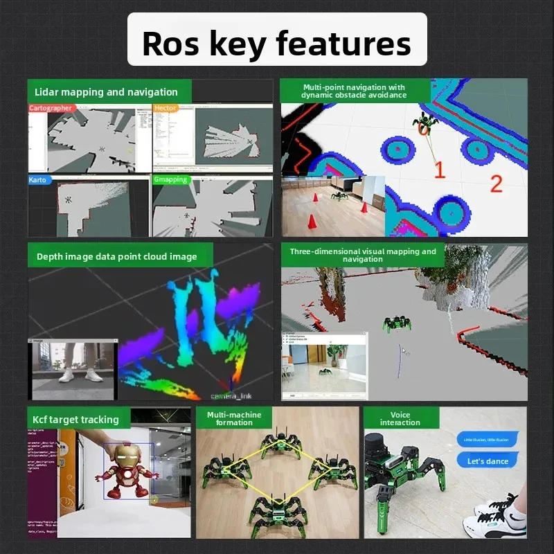 Robot Vision Hexapod Bionic Spider SLAM Radar