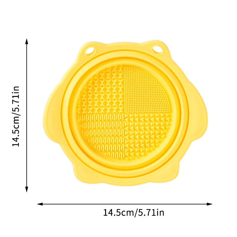 Wielofunkcyjna Silikonowa Miseczka do Czyszczenia Pędzli do Makijażu Składana Gąbka do Mycia Pędzli do Makijażu Miękka Mata do Szorowania Pudełko do Szorowania