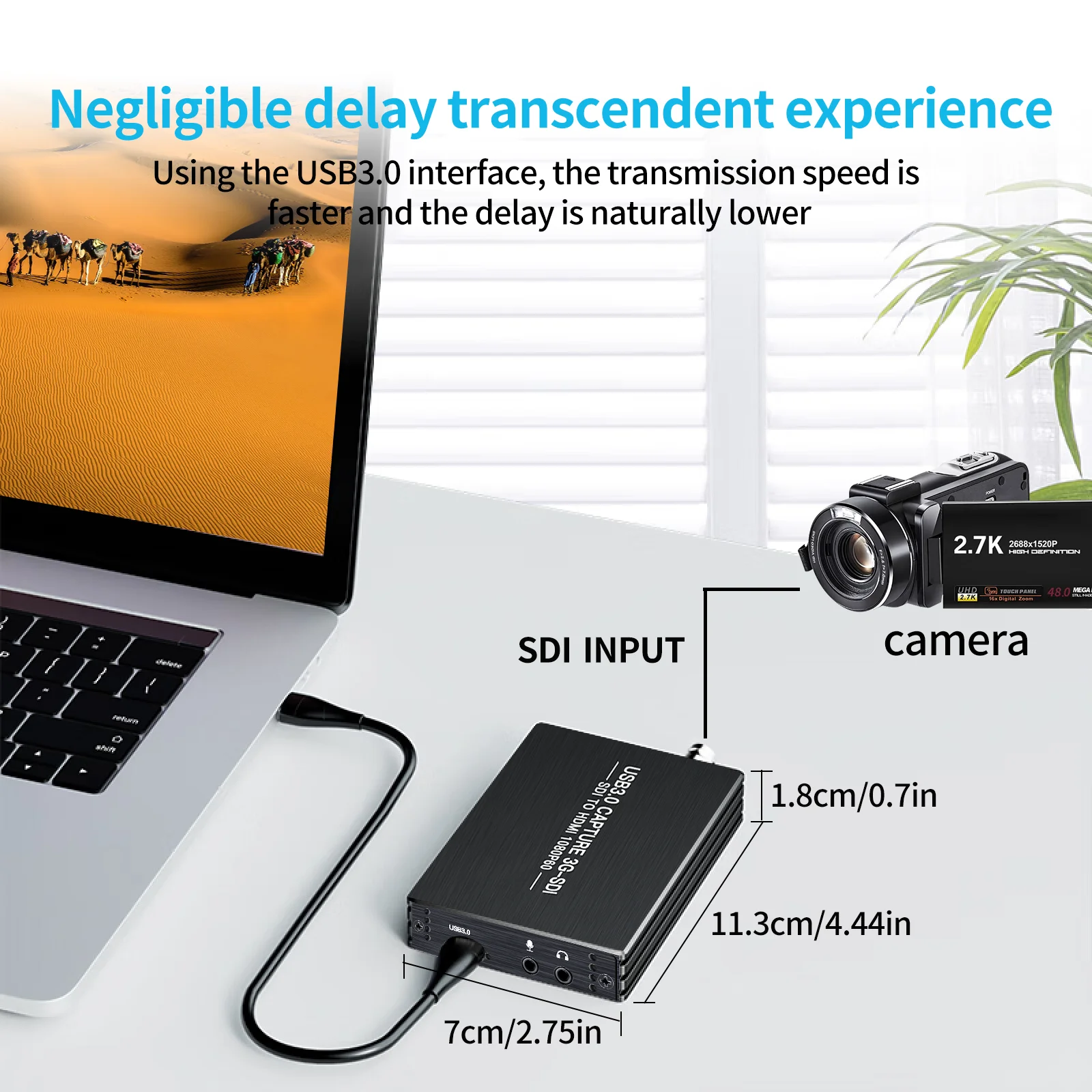 3G-SDI Video Capture Card SDI to HDMI USB 1080P Video Grabber with Audio for CCTV Camera Broadcast Live Recording