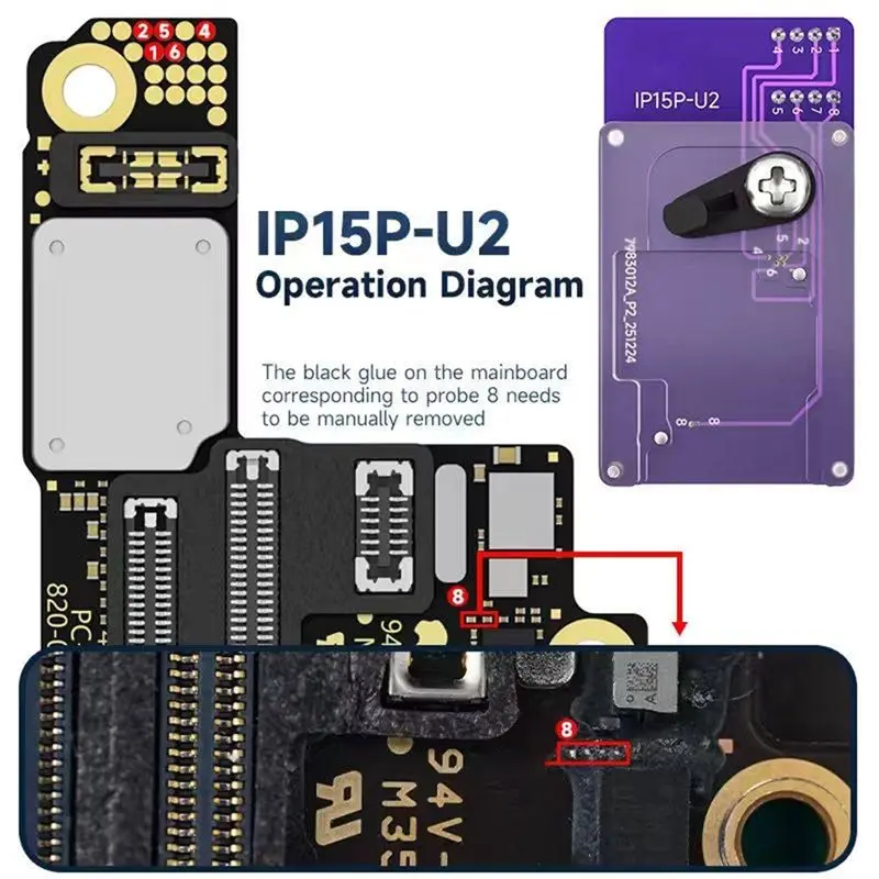 AS95-U2 No-Disassembly Read/Write Charging IC Eeprom Programmer For 15-16 Series Phone Repair Tools Set