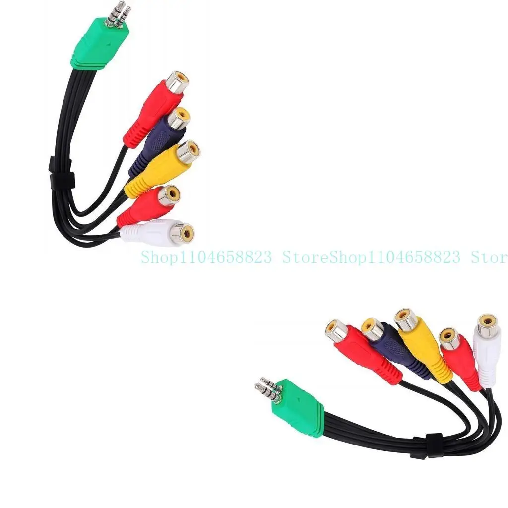 Penggantian 652F untuk BN39-01154 Adaptor Komponen 3.5mm Pria 2.5mm Pria ke 5RCA