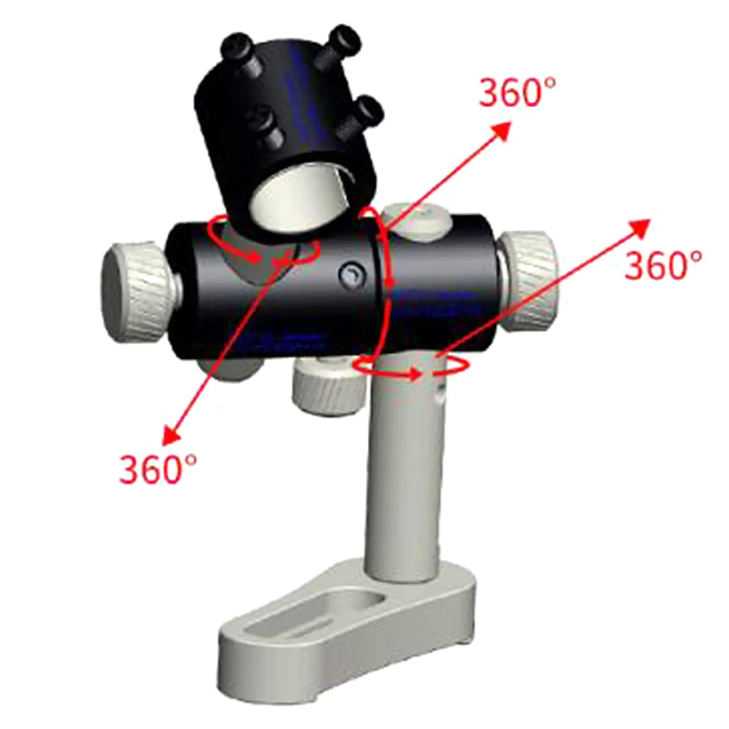 Supporto/staffa/supporto/morsetto regolabili a tre assi per modulo diodo Laser o dissipatore di calore di raffreddamento della torcia 6 dimensioni a