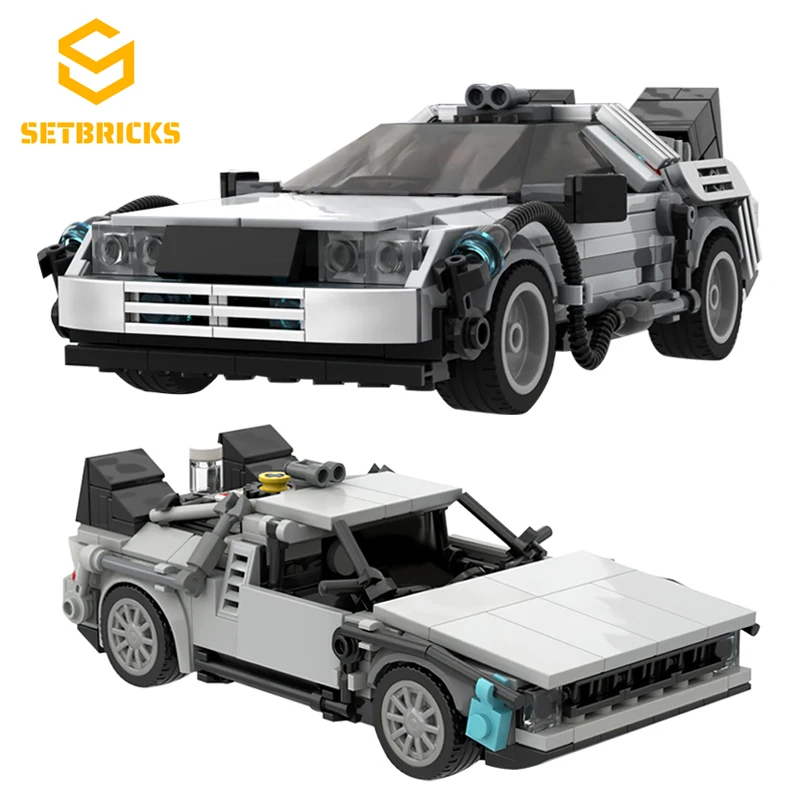 

MOC Technical Car Back To The Futured Time Machine Building Blocks Deloreaning Speed Champions MOC Toy for Boys Gift Brick Toy