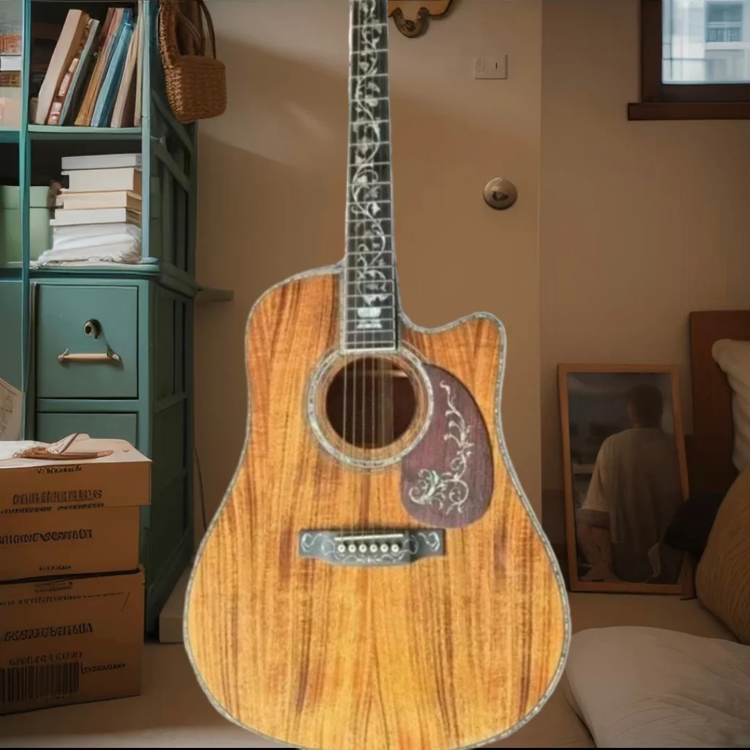 

Акустическая гитара D45 с корпусом из коа и грифом из эбенового дерева, бесплатная доставка, подарок для профессиональных гитаристов на День святого Валентина