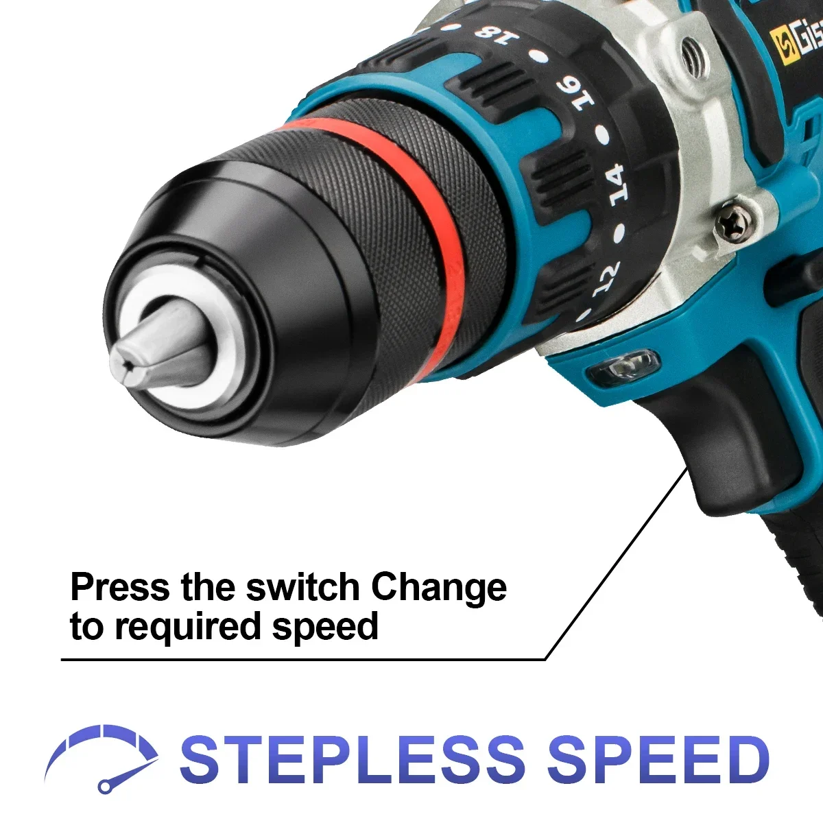 Brushless Electric Impact Drill Ice Breaking Fishing Cordless Screwdriver Rechargeable Battery Hand Drill Power Tools 13MM 480NM