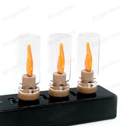 5V Led USB Candles Edison Light Bulb Decoration usb Light Bulb Candle Light Yellow Night Light Holiday Decorative Light Bulb