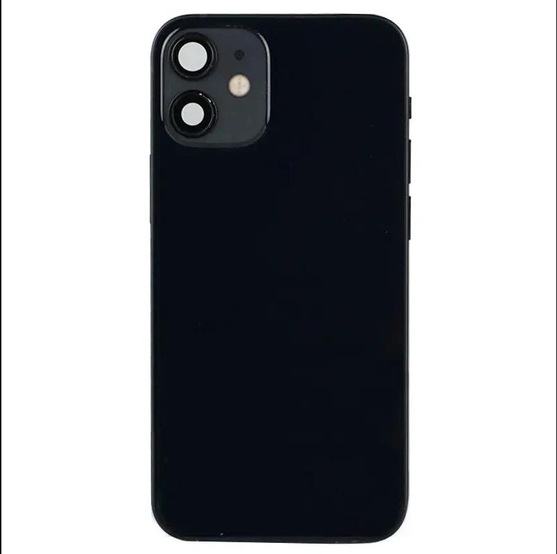 Rear Back Housing cover For iPhone 12 mini A2399 Battery Cover Rear Door with Chassis Frame + SIM Tray + Side Key Parts