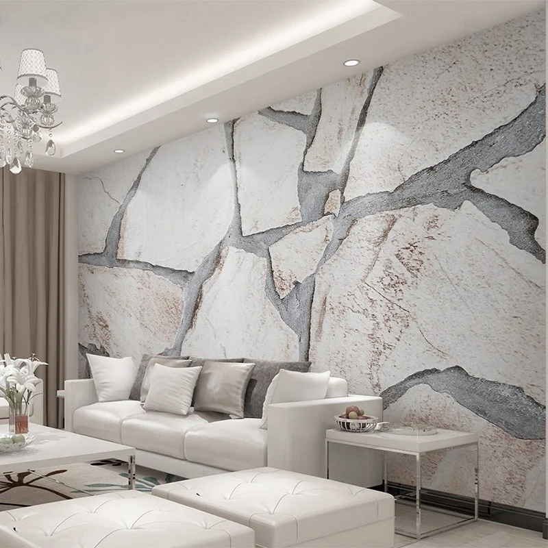 

custom 3d Wallpaper Marble Texture Photo Mural Living Room TV Sofa Background Wall Creative Art bedroom 8d dining room stone