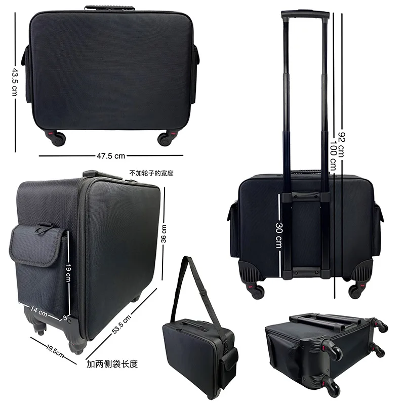 

Большой вместительный ящик для косметических инструментов, чехол на тележке, ящик для хранения перегородки, ящик для хранения инструментов