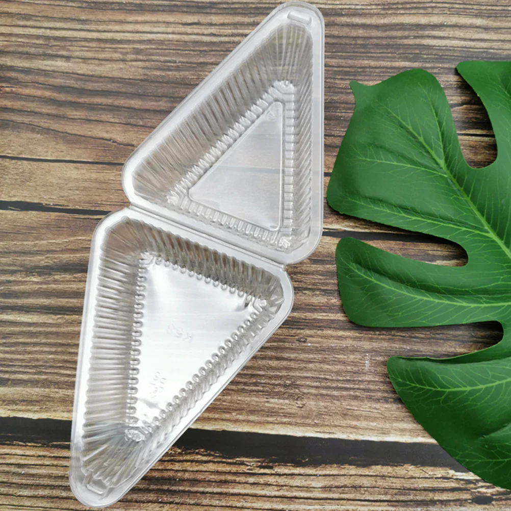 

25pcs Transparent Triangle Cake Boxes Food Grade Plastic Strong Buckle For Wedding Party Bakery Cheesecake Dessert Packaging