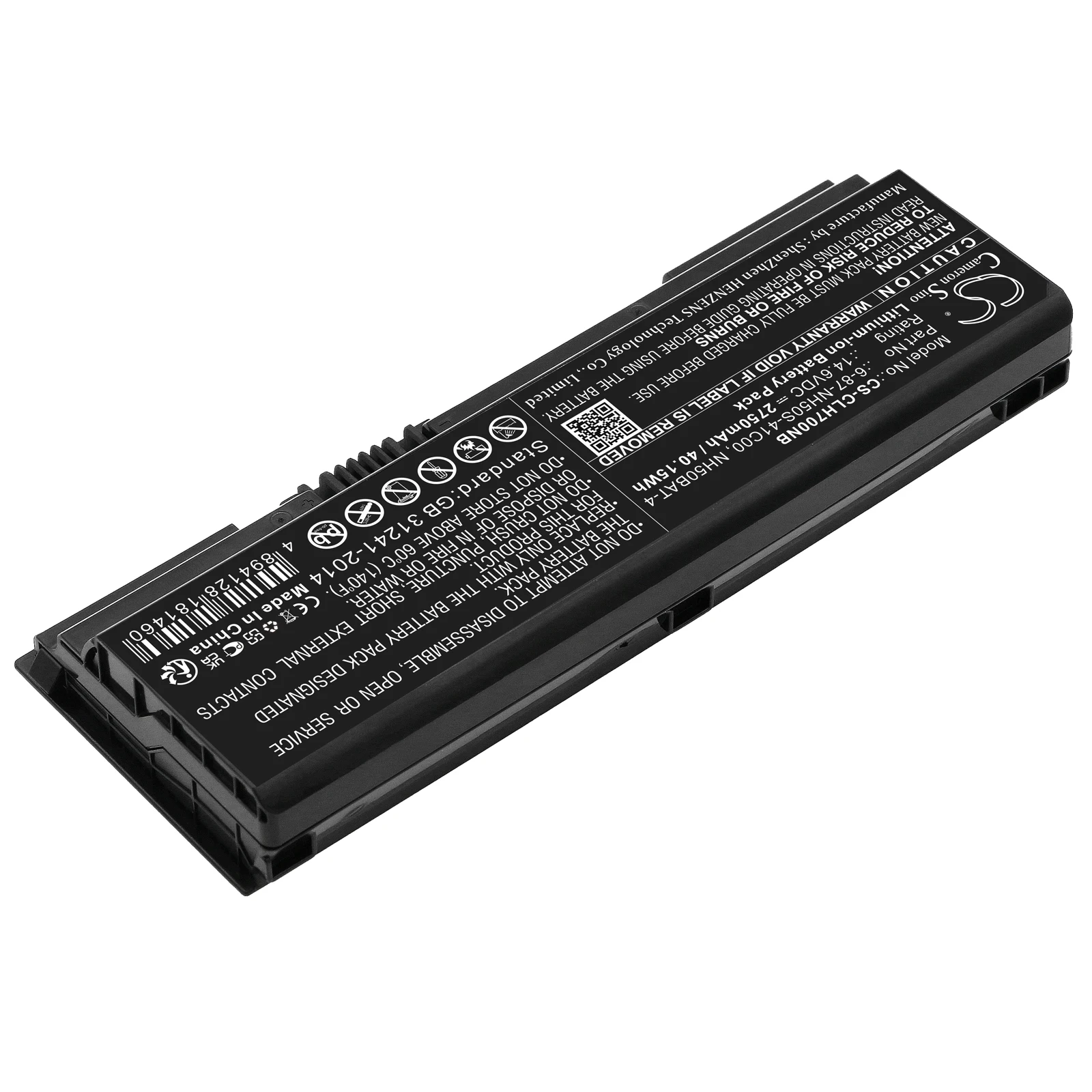 Replacement 14.6V 2750mAh Laptop Battery for Clevo NH70 NH50ED NH57RA NH58EDQ NH70 SE, For Mifcom EG5 i7-GTX 1660 Ti(NH55RCQ)