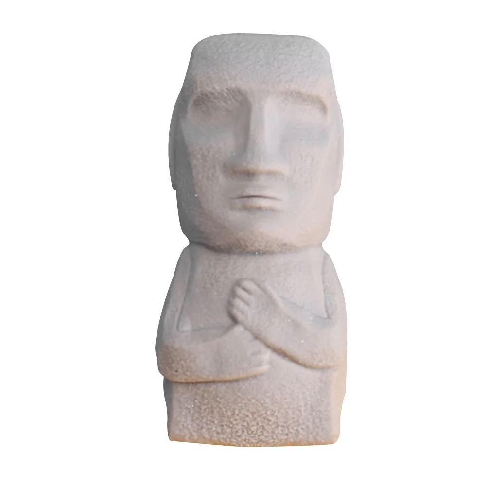 

Squeeze Toy Moai Stone Shaped Cartoon Statue Pressure Relief Playthings TPR Material Lightweight Smooth Surface Game Puzzle