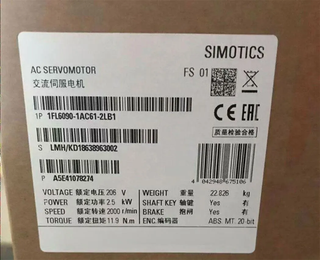 

Совершенно новый 1FL6090-1AC61-2LH1 1FL6090-1AC61-2LB1 Гарантия один год
