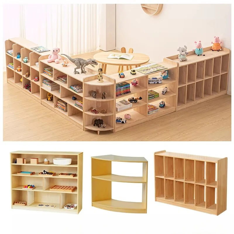 Children's Institute Five-layer Storage Wooden Kindergarten Furniture Supplier Preschool Classroom Design