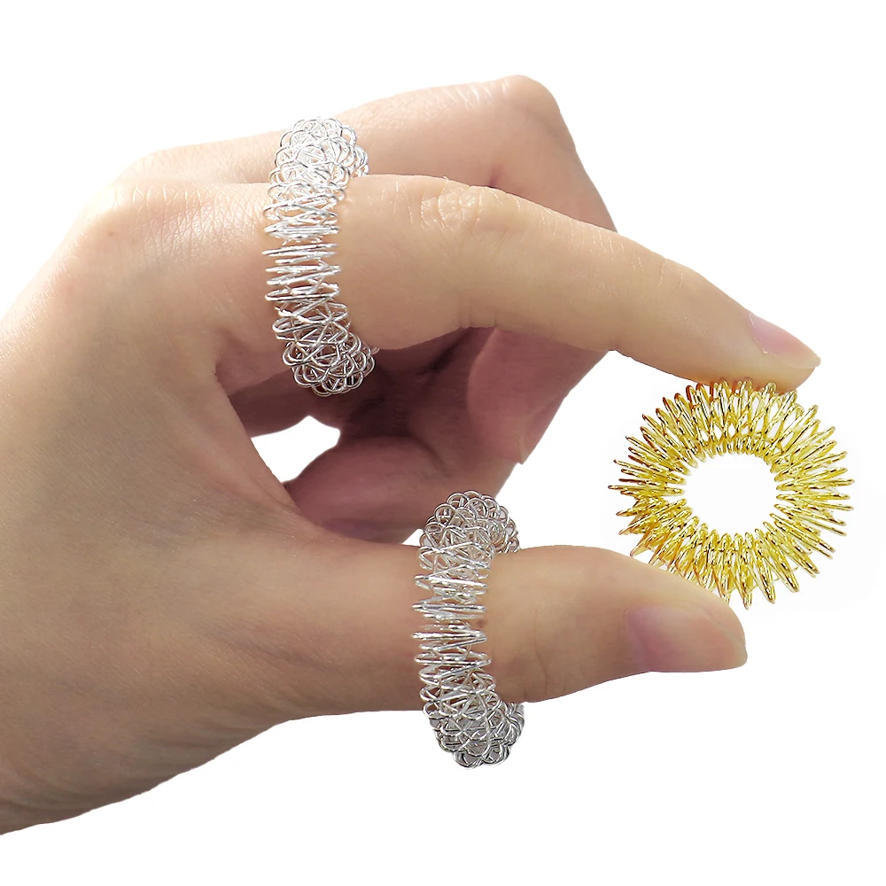 50/100 قطعة رائجة البيع تدليك الاصبع الدائري الوخز بالإبر الدائري تدليك الجسم الرعاية الصحية الطب الصيني اليد ميريديان الإجهاد الاسترخاء #3