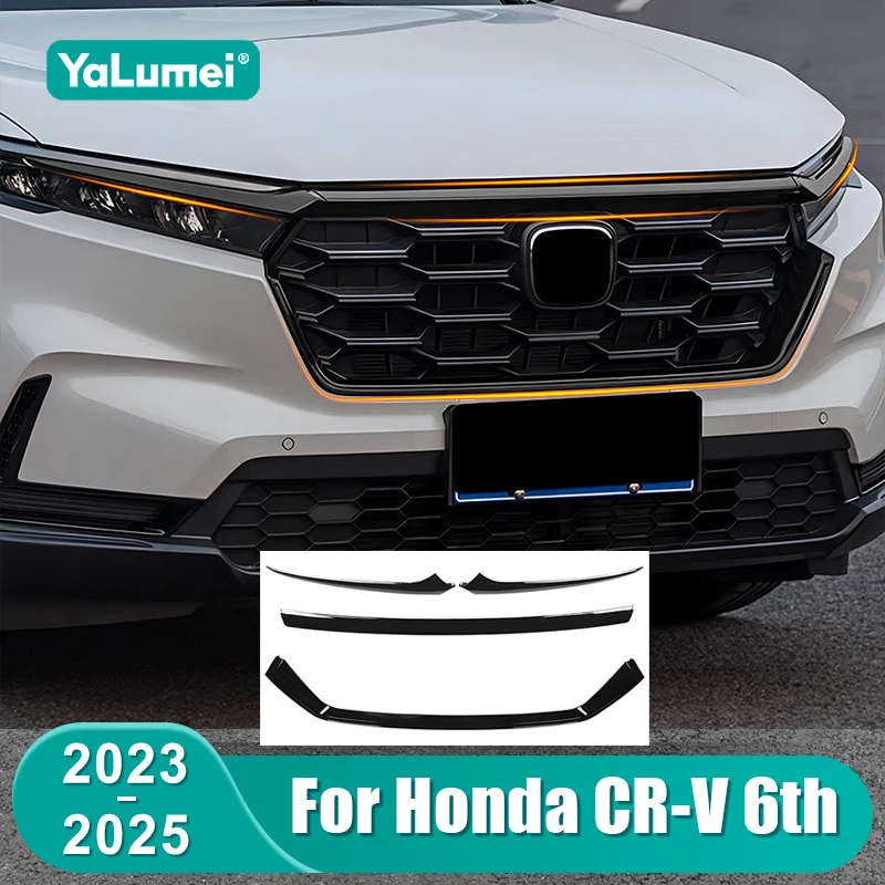 

Car Racing Front Grille Strip Trim Cover Strip For Honda CRV 2023 2024 2025 CR-V 6th Gen Hybrid Accessories