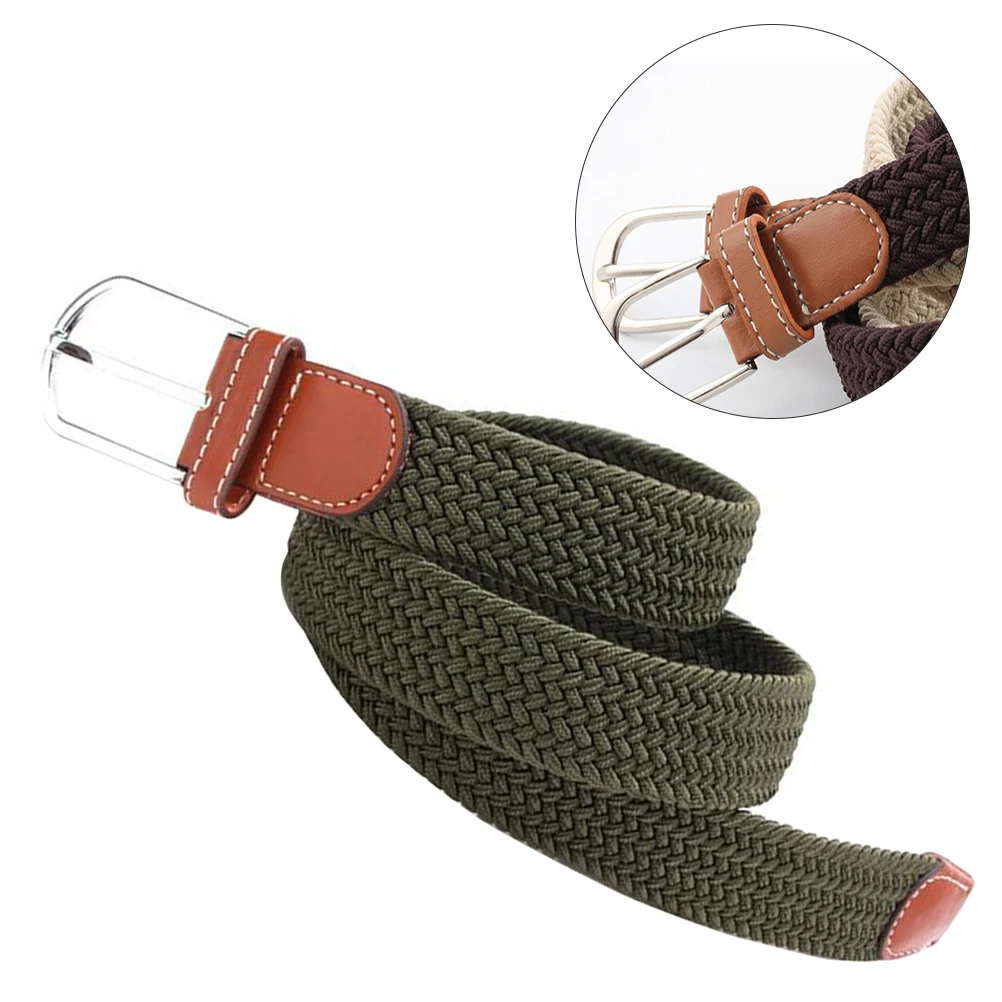 

Elastic Waistband Woven Belt Braided Men Casual Belts Men's Tape Mens Stretchable Stretchy Man