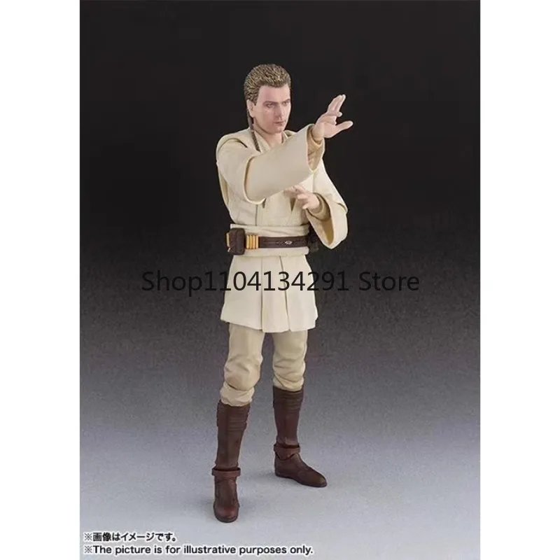 Bandai Original S.H.Figuarts Star Wars Episode I The Phantom Menace Obi-Wan Kenobi Action Figure ของเล่นสำหรับเด็กชายเด็กหญิงเด็กของขวัญ